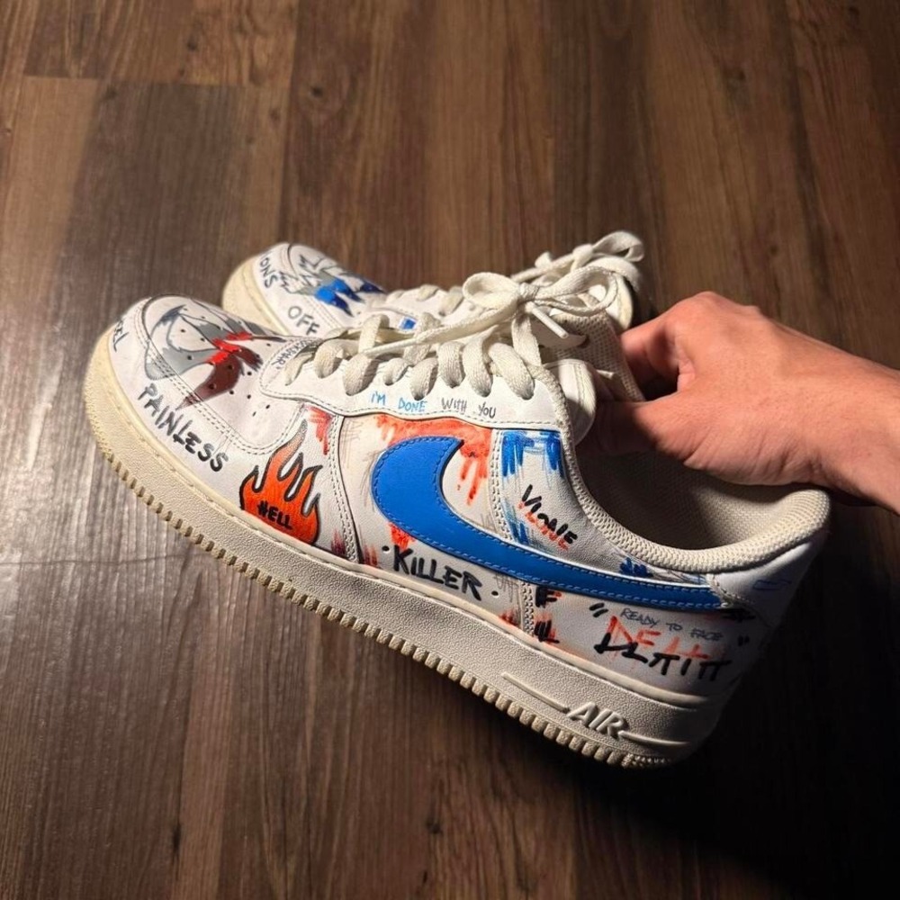 Nike Air Force 1 "rockstar" custom  Size men's‎ 10